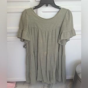 GREEN BABYDOLL SUNDRESS